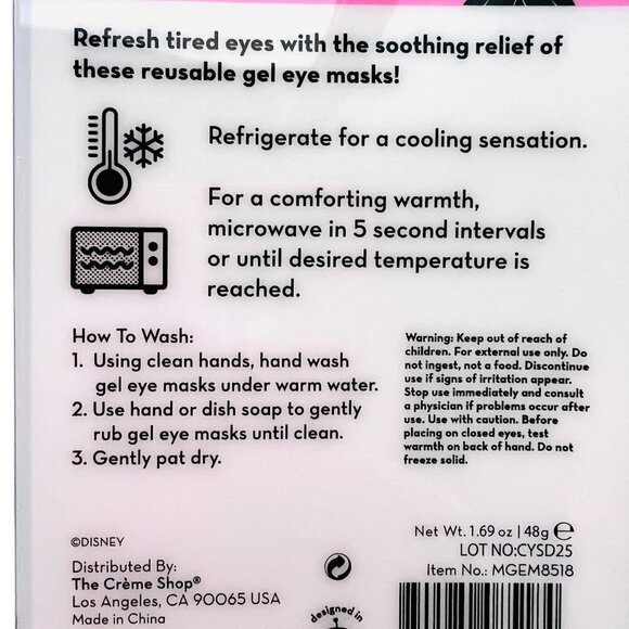 THE Creme Shop Disney Minnie Mouse Gel Eye Masks 2 Pack - Picture 4 of 4